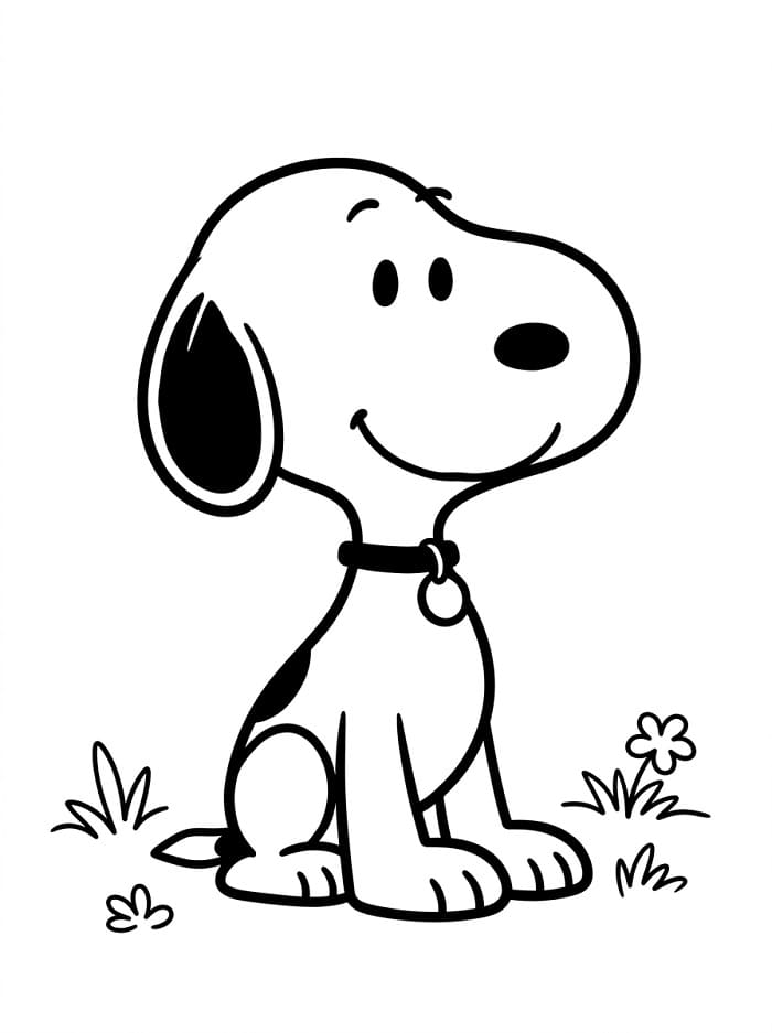 Vytisknout Snoopyho omalovánka