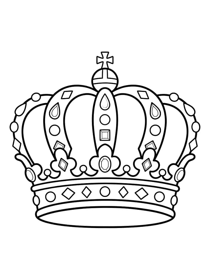 Vznešená koruna omalovánka