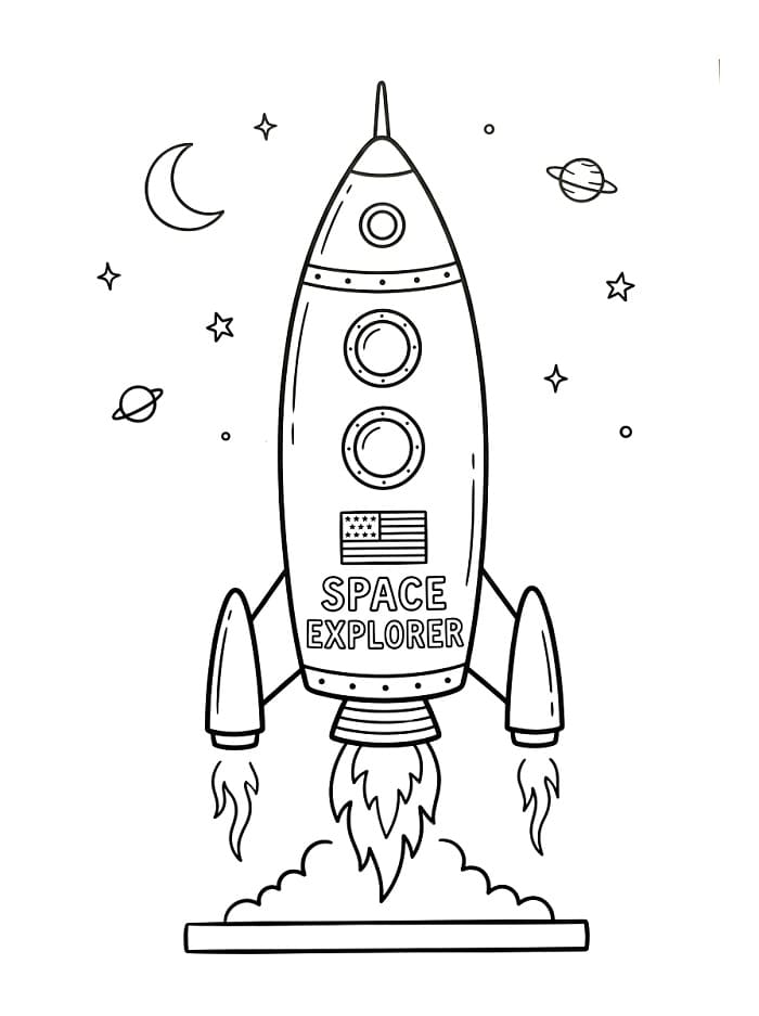 Základní raketa omalovánka
