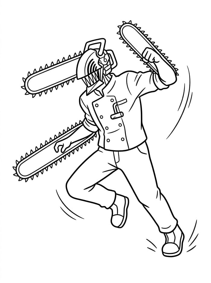 Chainsaw Man omalovánky