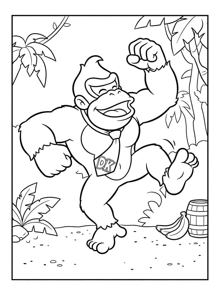 Animovaný Donkey Kong omalovánka