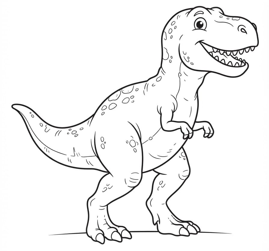 Animovaný T-Rex omalovánka