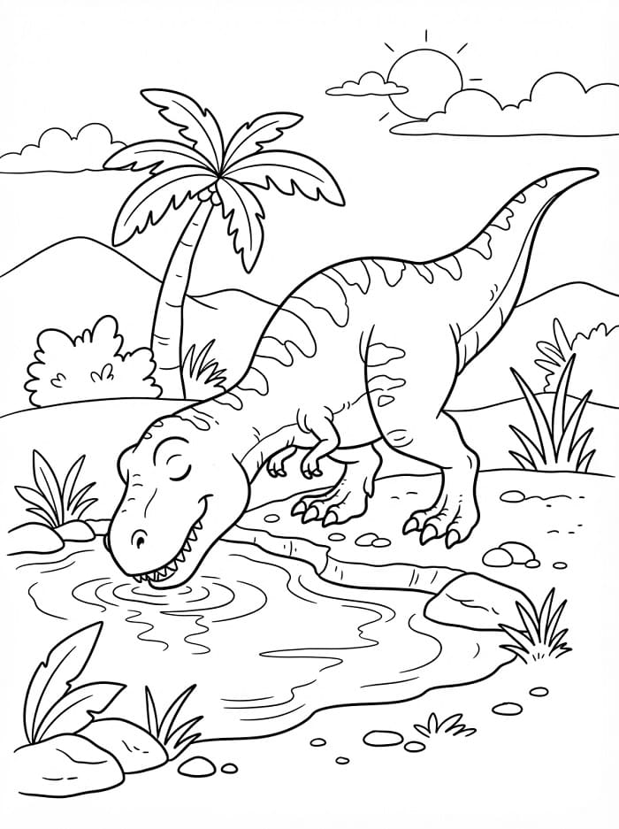 Běžný T-Rex omalovánka