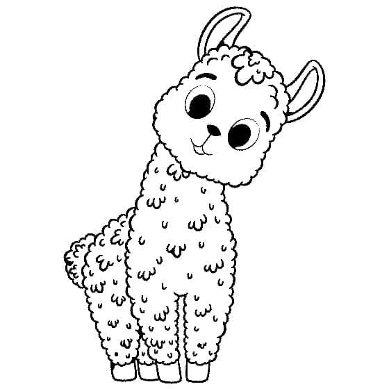 Bezplatná lama k tisku omalovánka