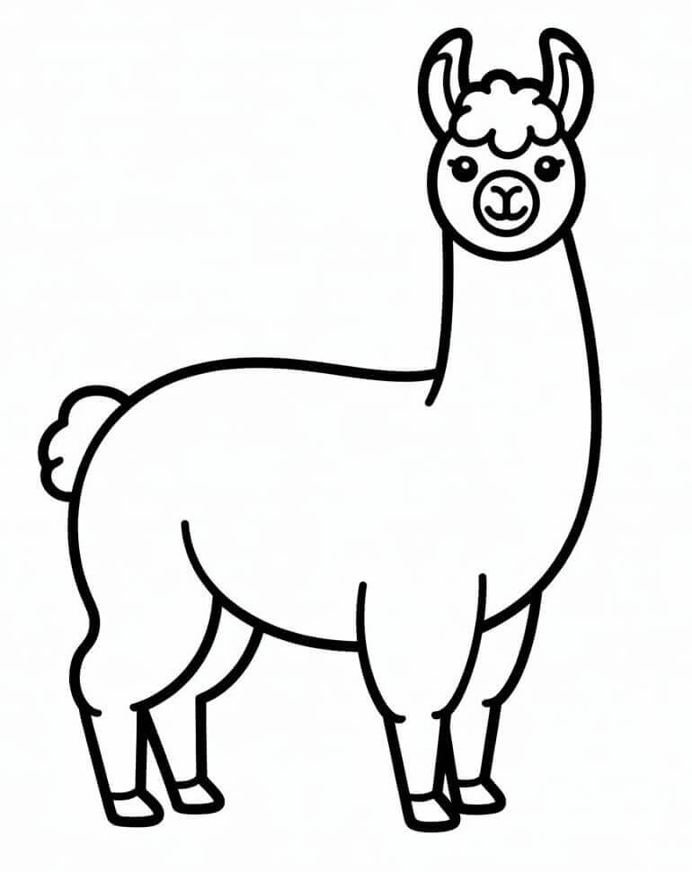 Bezplatná lama k vytištění omalovánka