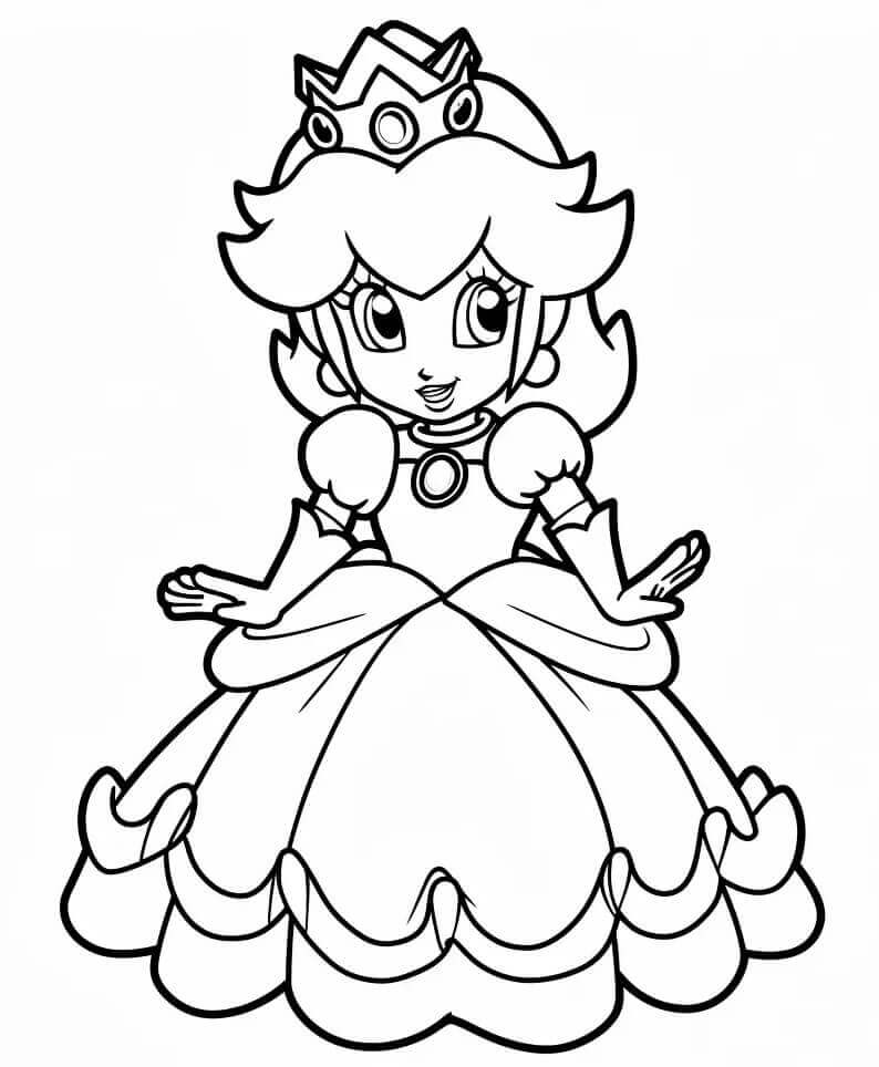 Omalovánka Bezplatná princezna Daisy k vytištění