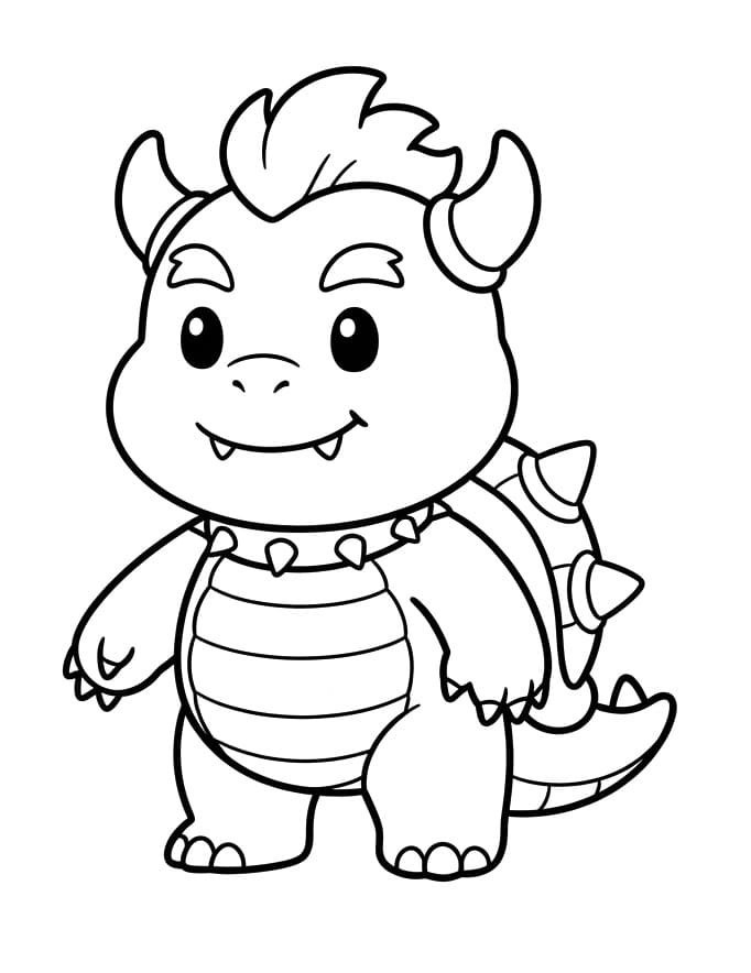 Bezplatný Bowser k vytištění omalovánka