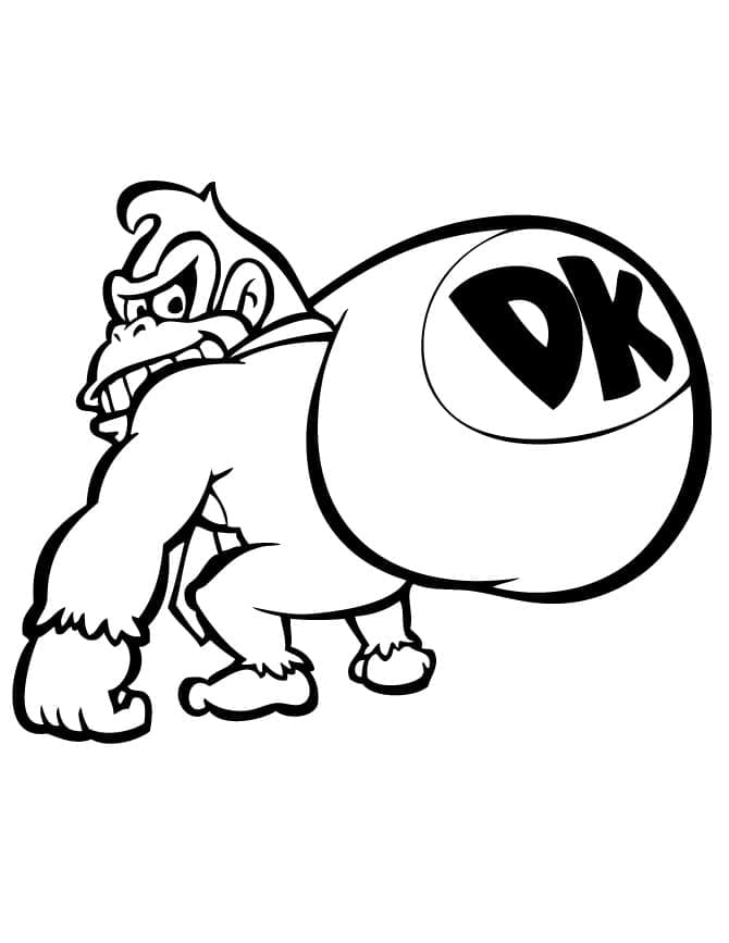 Bezplatný Donkey Kong k tisku omalovánka