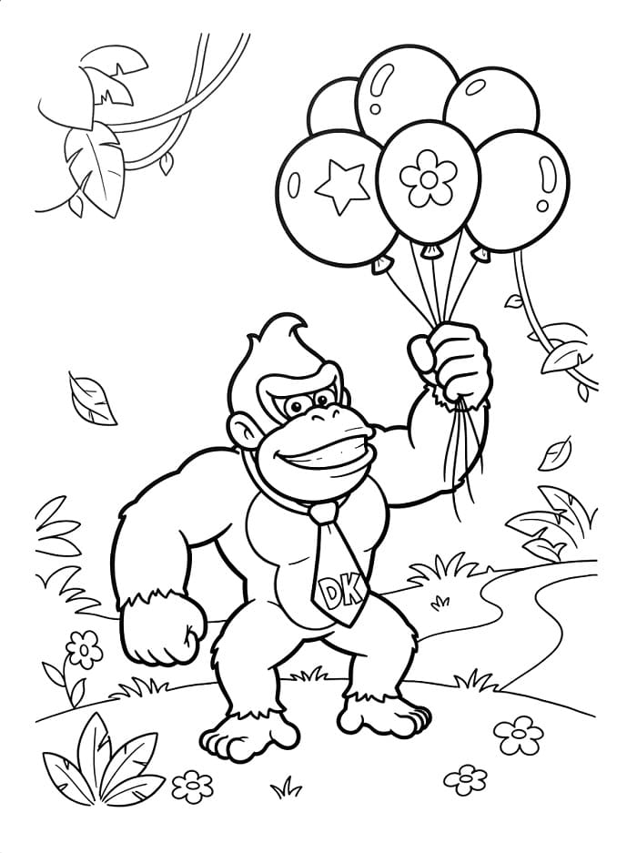 Bezplatný Donkey Kong omalovánka