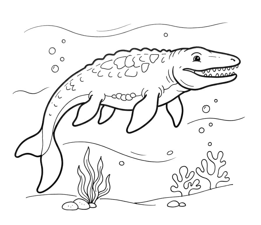 Bezplatný Mosasaurus omalovánka
