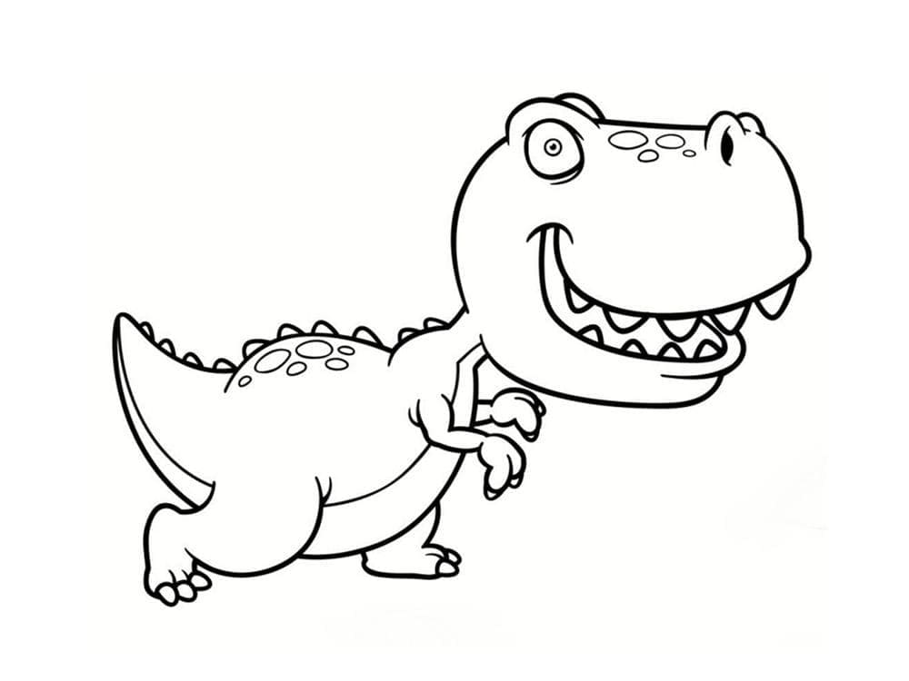 Bezplatný T-Rex k tisku omalovánka