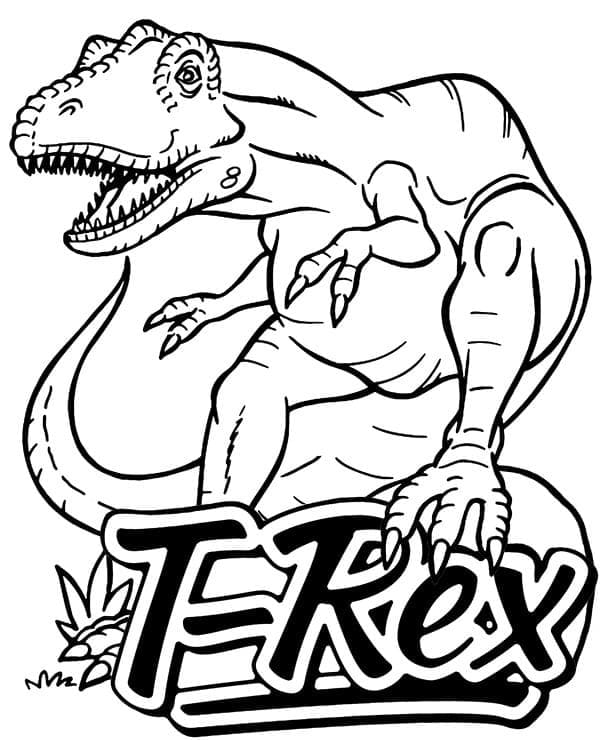 Bezplatný T-Rex pro děti omalovánka