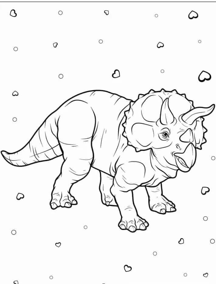 Bezplatný Triceratops k tisku omalovánka