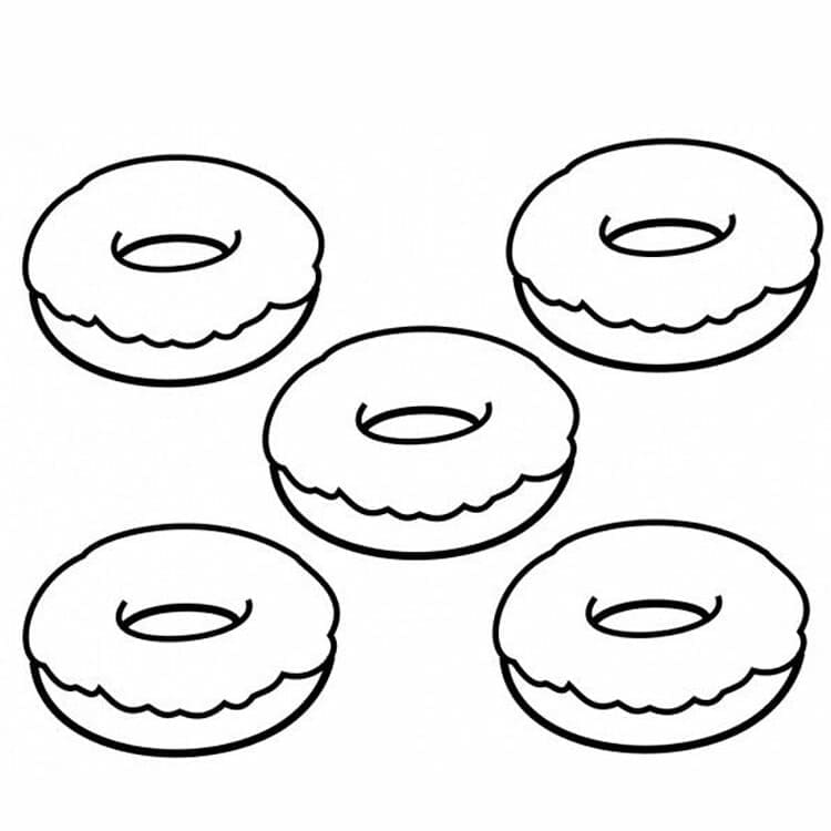 Omalovánka Bezplatný donut k tisku