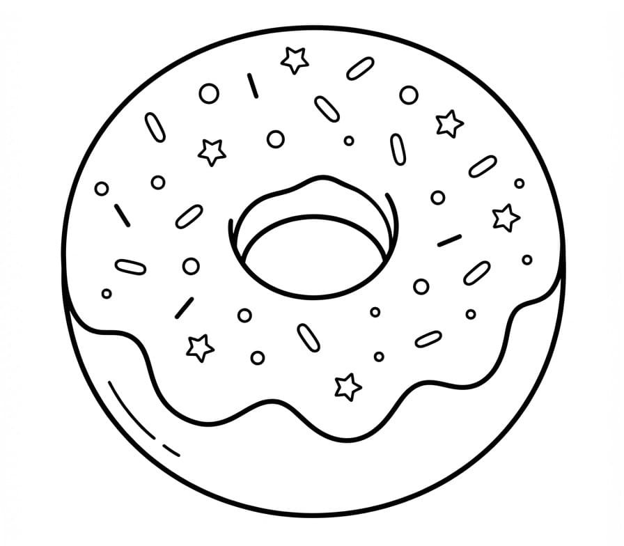 Omalovánka Bezplatný donut