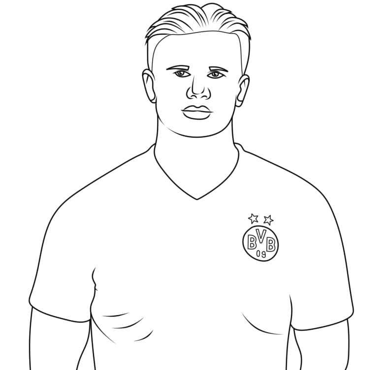 Bezplatný obrázek Erlinga Haalanda omalovánka