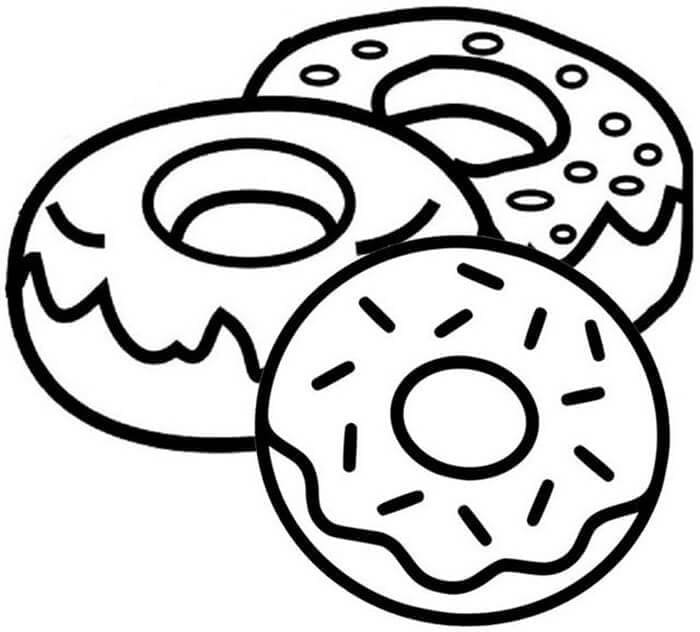 Omalovánka Bezplatný obrázek donutu