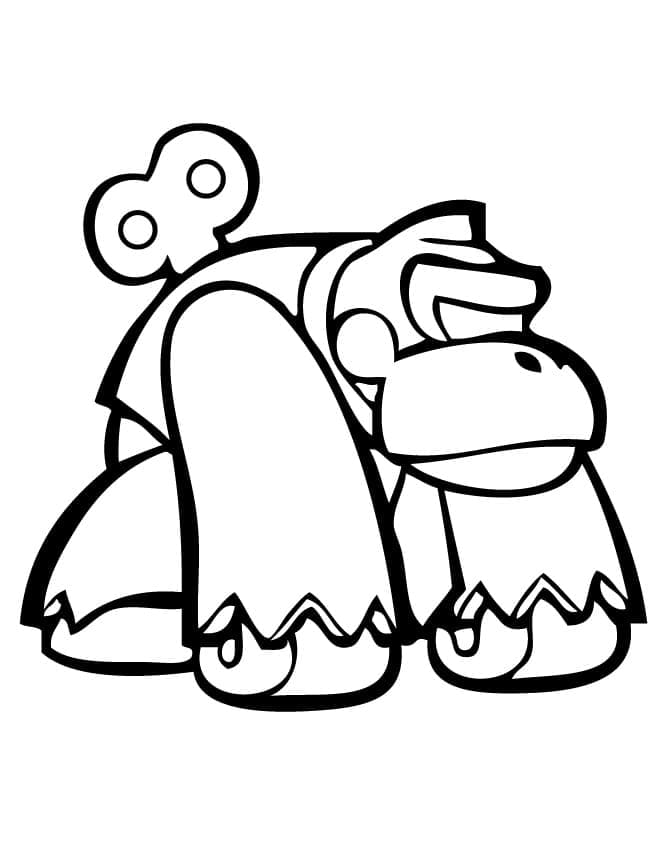 Bezplatný tisknutelný Donkey Kong omalovánka