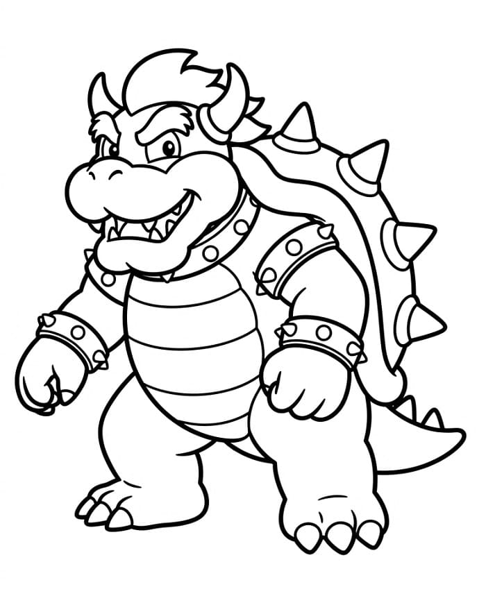 Bowser Nintendo omalovánka