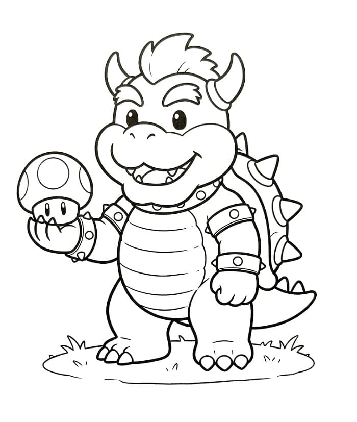 Bowser zadarmo omalovánka