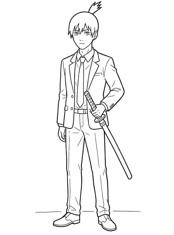 Chainsaw Man k tisku omalovánka