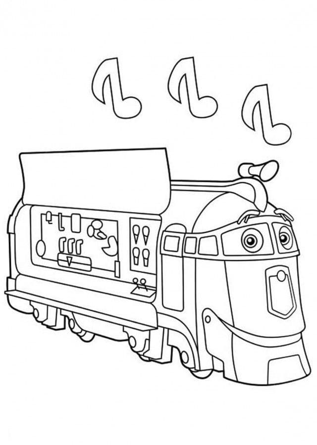 Chuggington k vytištění pro děti omalovánka