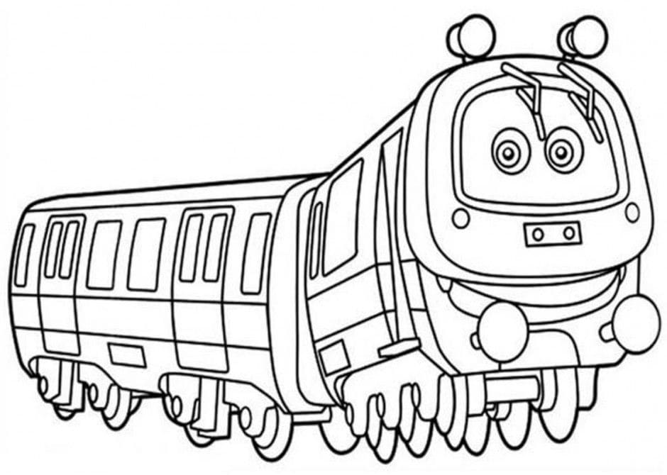 Chuggington zdarma pro děti omalovánka