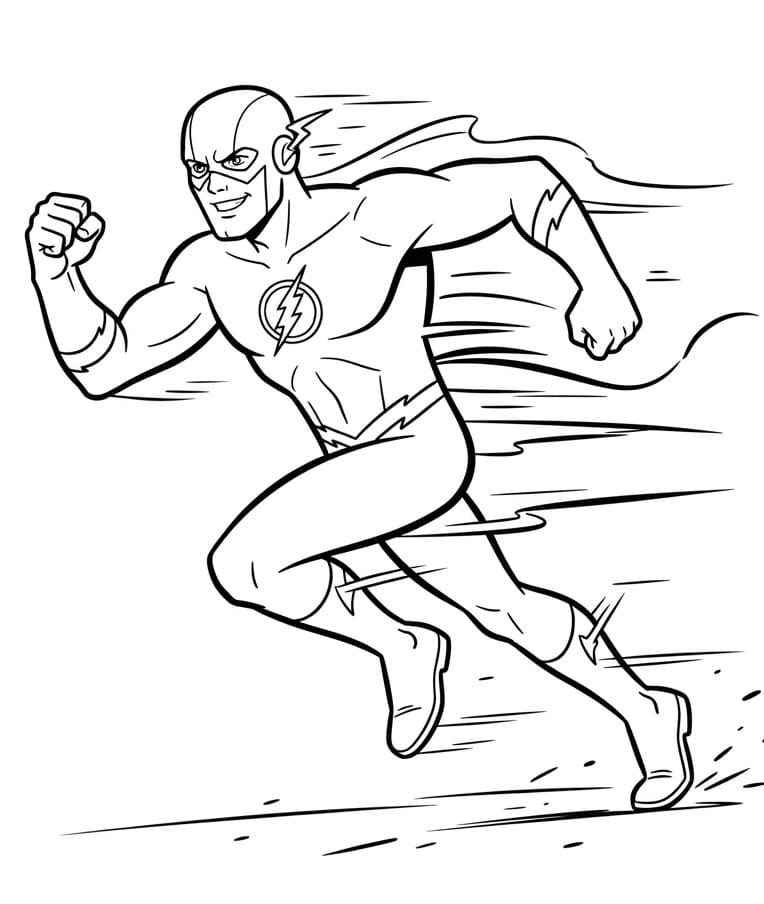 DC superhrdina Flash omalovánka