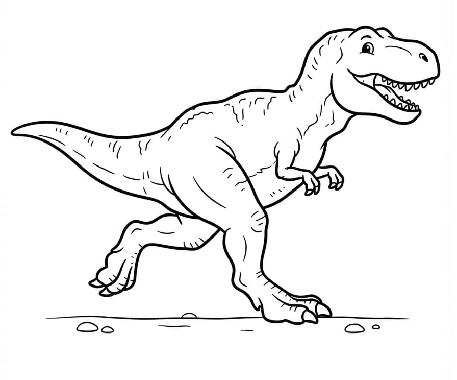 Dinosaurus T-Rex omalovánka