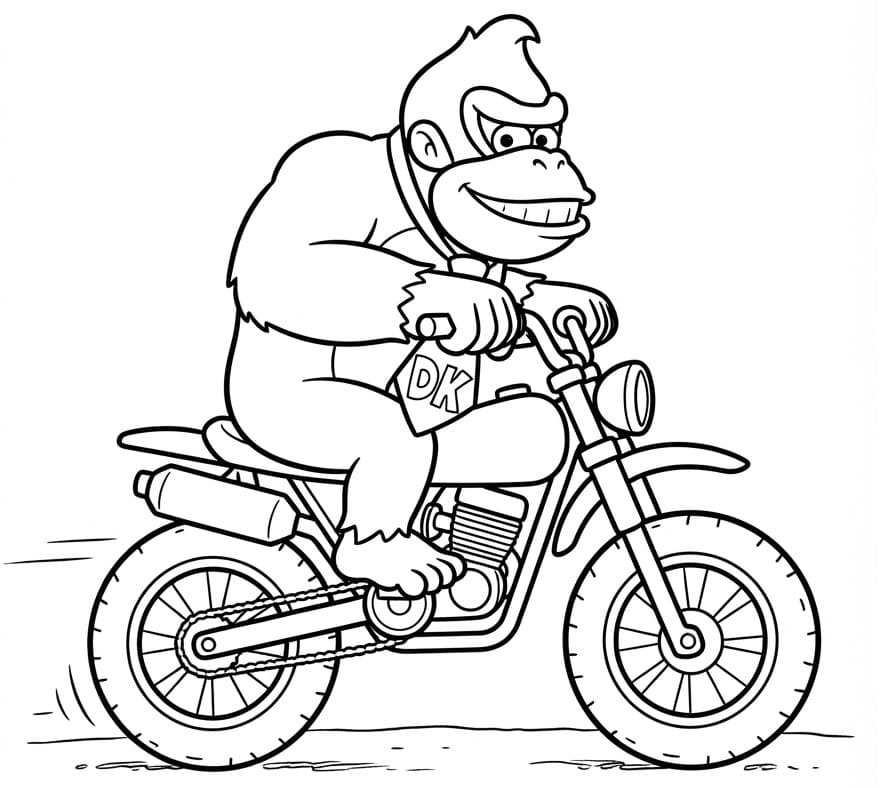 Donkey Kong Nintendo omalovánka