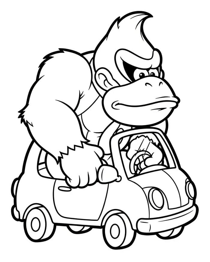 Donkey Kong k vytisknutí omalovánka