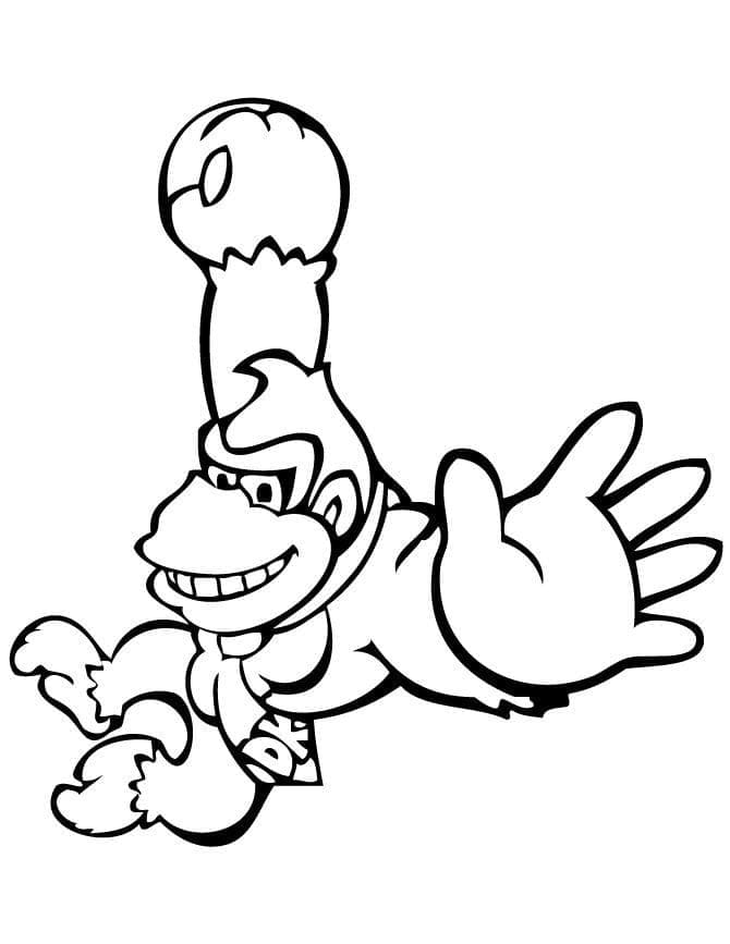 Donkey Kong pro děti omalovánka