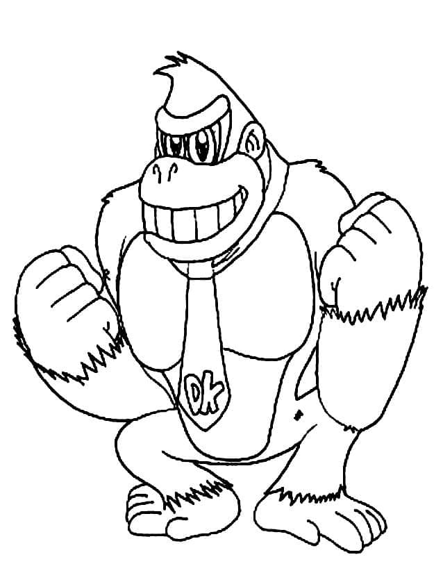 Donkey Kong tisknutelný omalovánka
