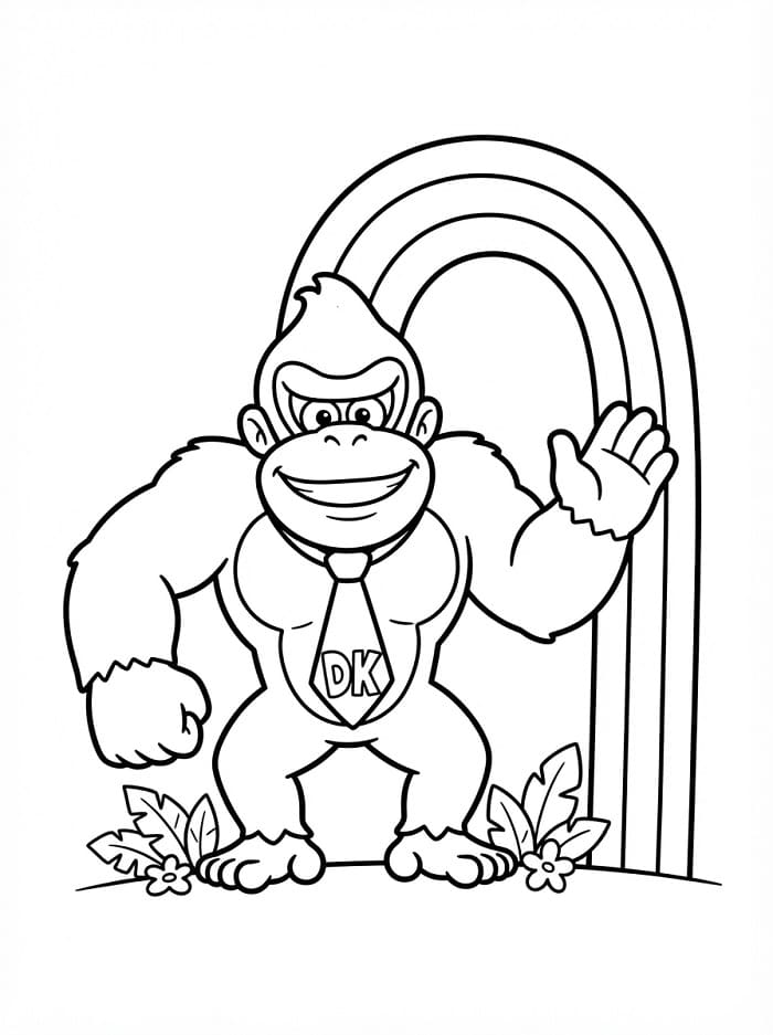 Donkey Kong z Mario Bros omalovánka