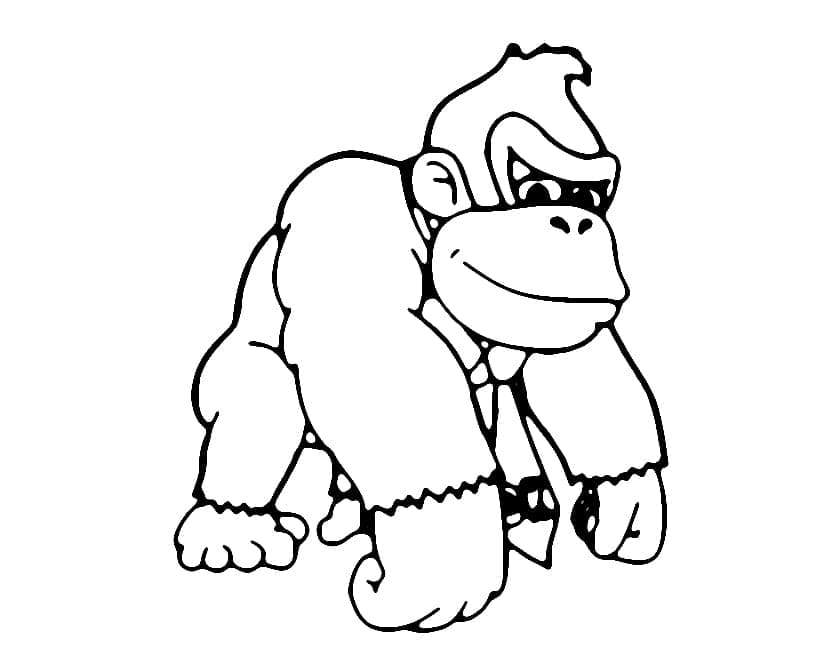 Donkey Kong zdarma pro děti omalovánka