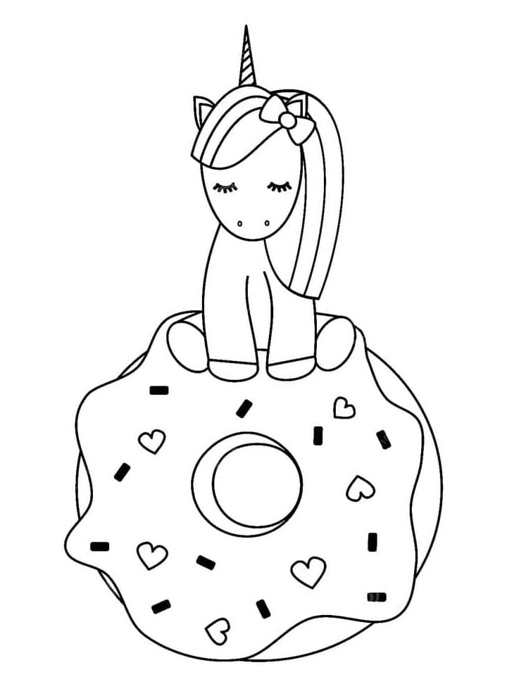 Donut k tisku omalovánka