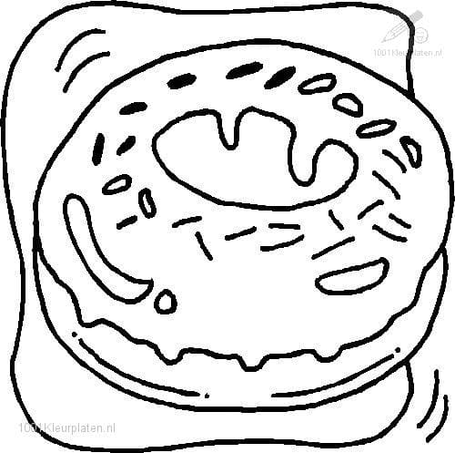 Omalovánka Donut k vytištění pro děti