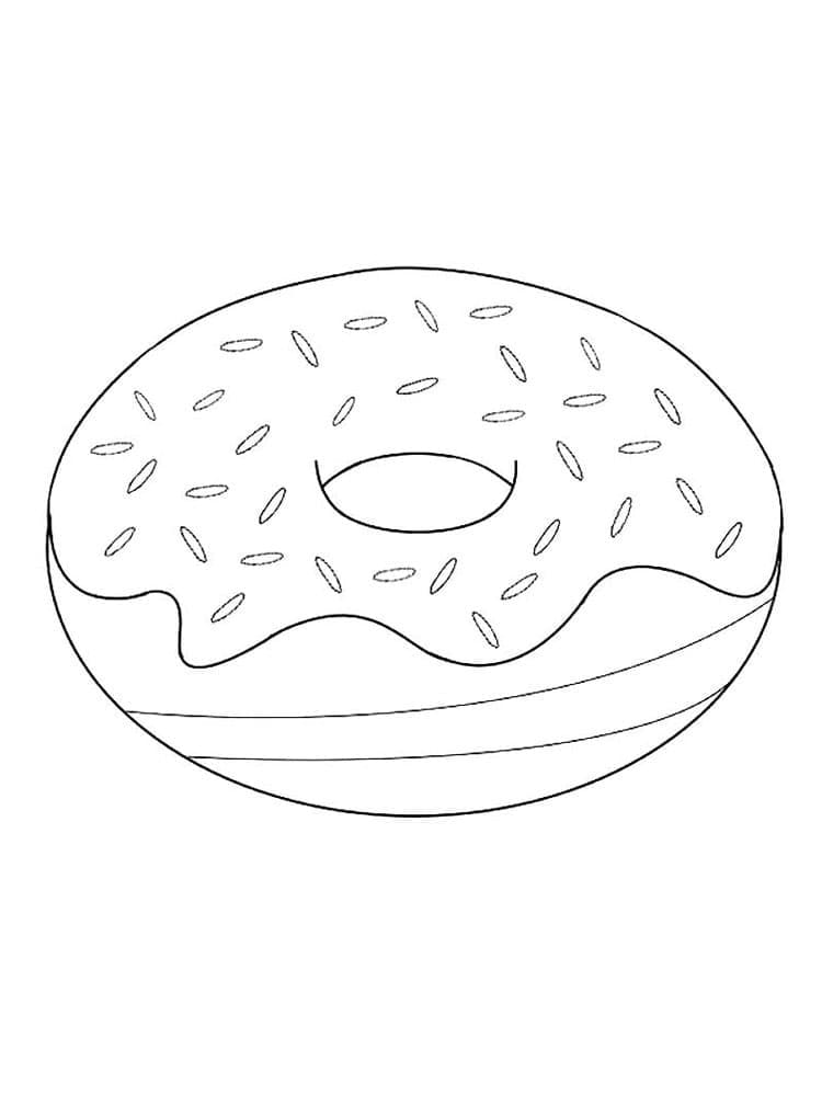 Omalovánka Donut omalovánka zdarma
