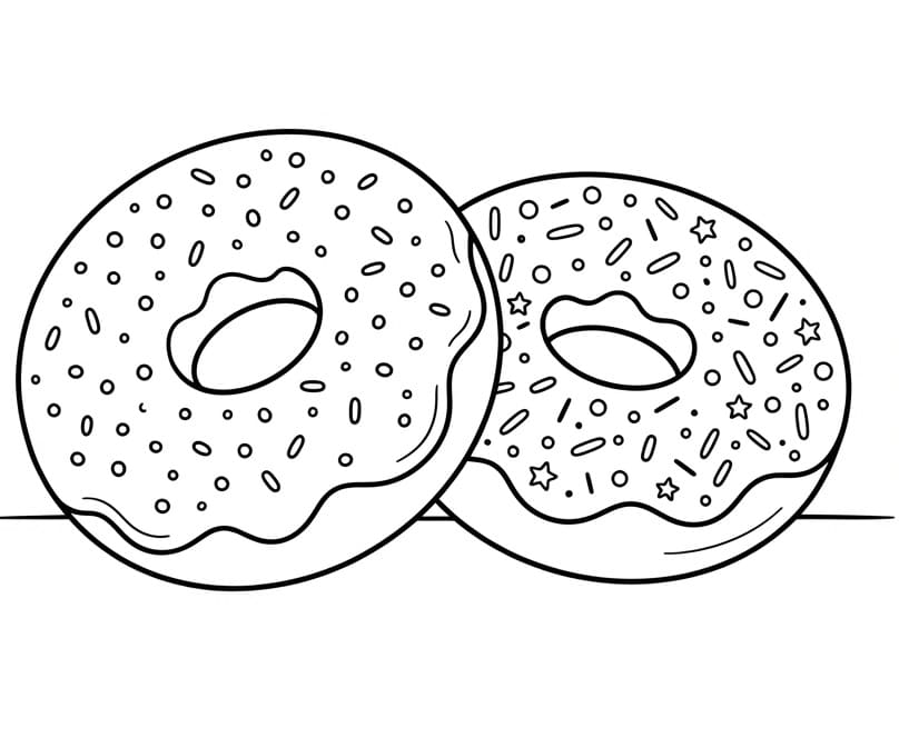 Omalovánka Dva donuty