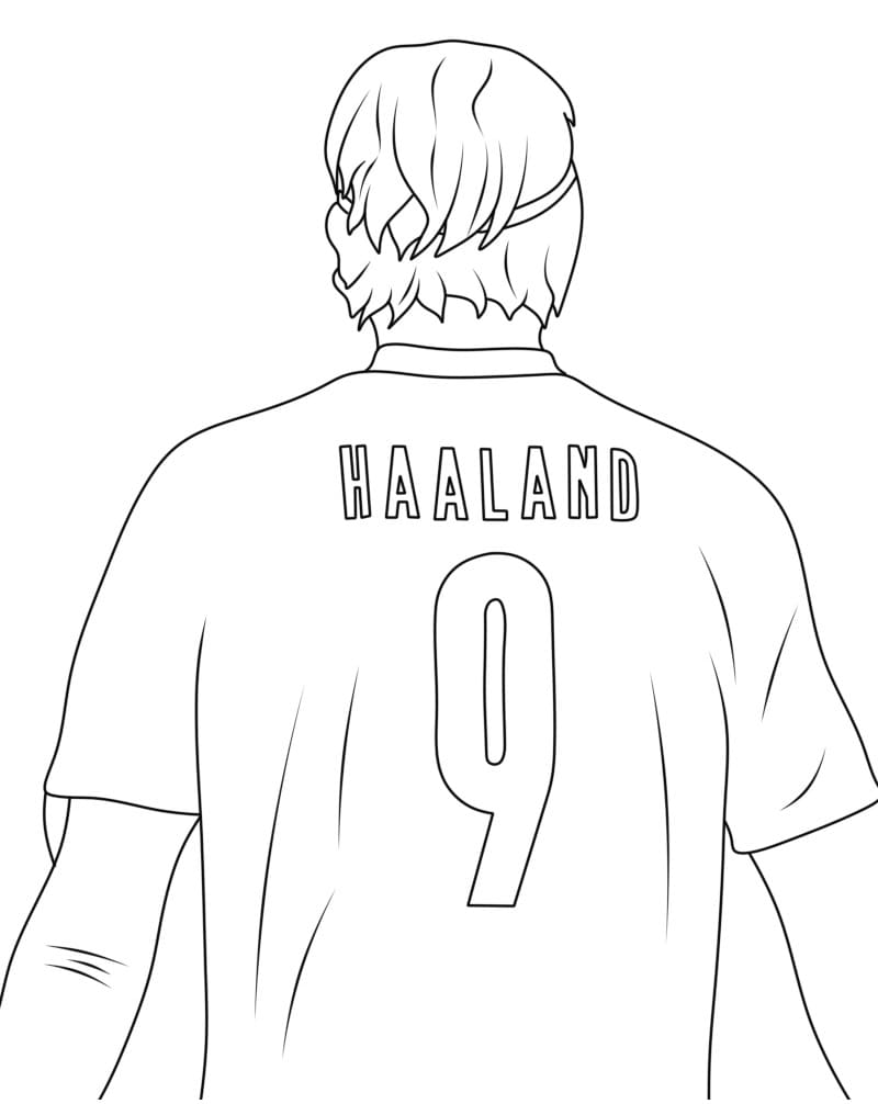 Erling Haaland pro 1leté děti omalovánka