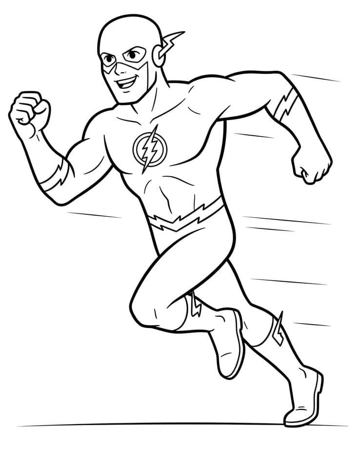 Flash jako superhrdina omalovánka