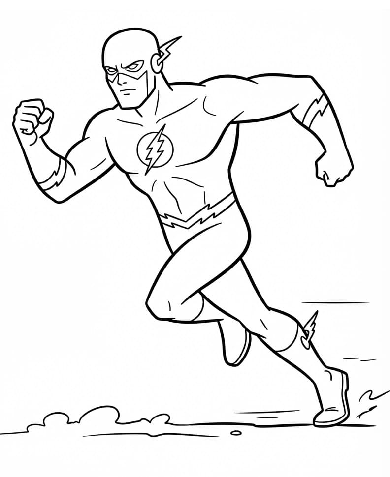 Flash superhrdina z DC omalovánka