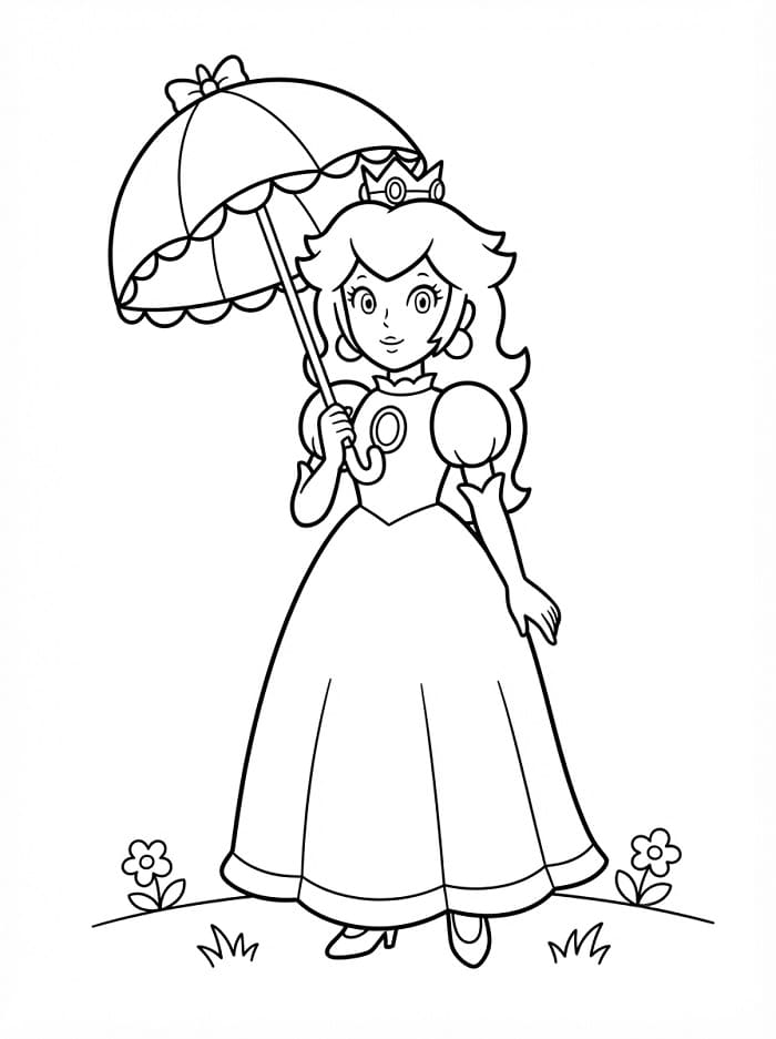 Hezká princezna Peach omalovánka