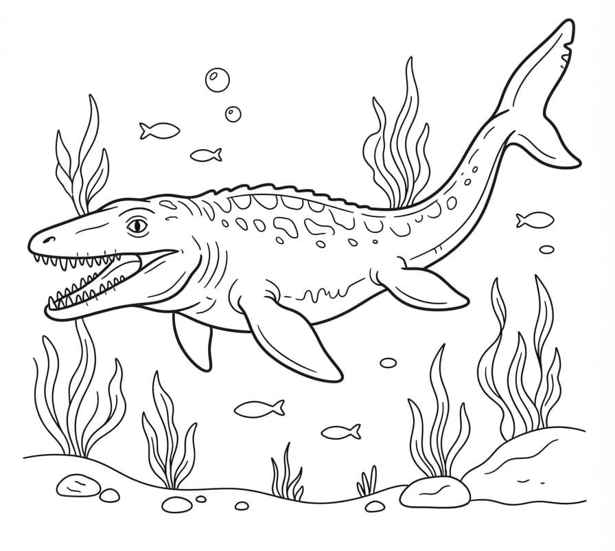 Jeden Mosasaurus omalovánka