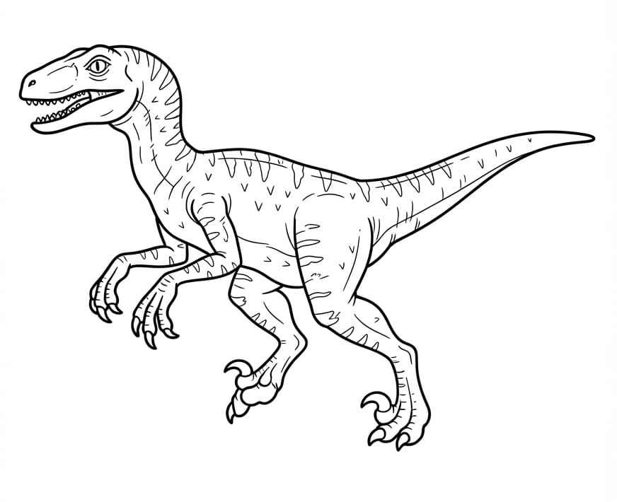 Omalovánka Jeden Velociraptor