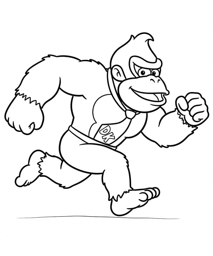Jednoduchý Donkey Kong omalovánka