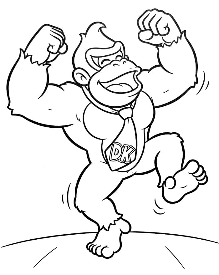 Kreslený Donkey Kong omalovánka