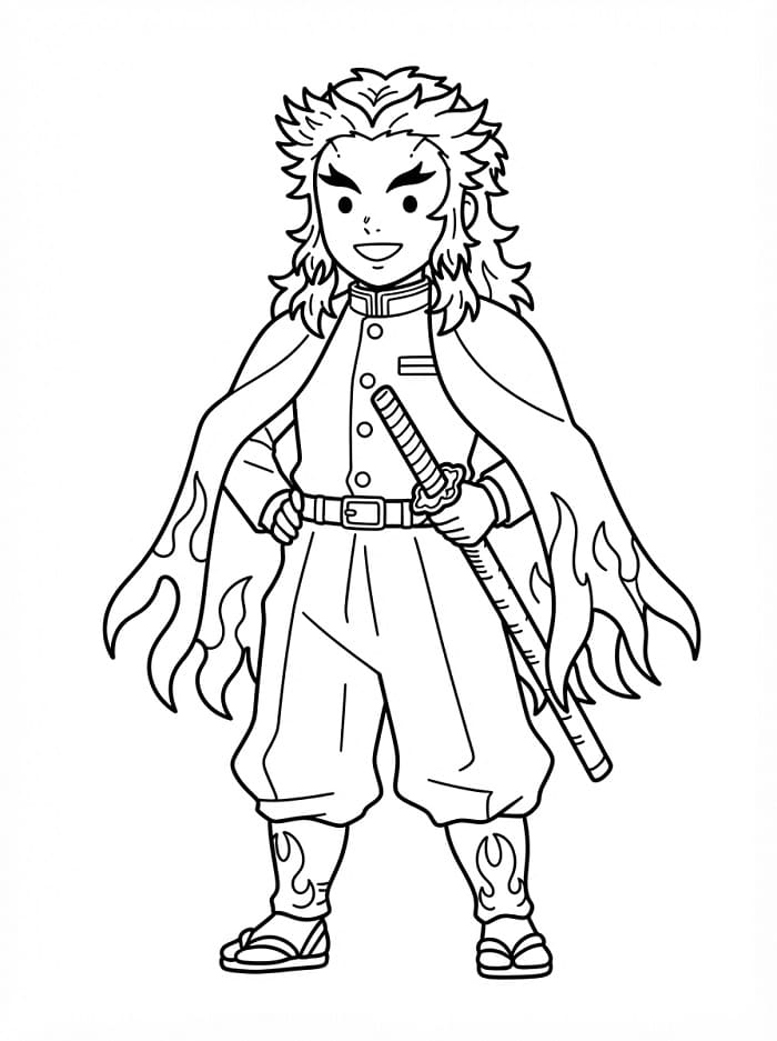 Kyojuro Rengoku omalovánky