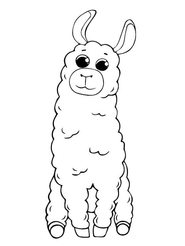 Lama k tisku omalovánka