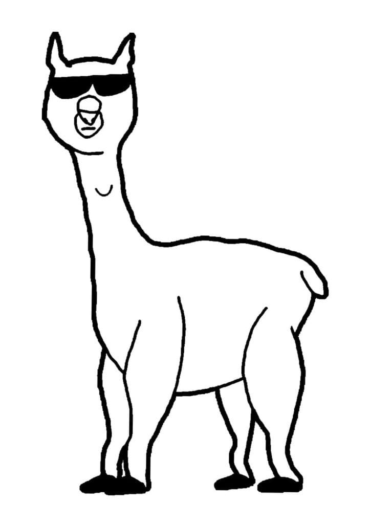 Lama pro děti omalovánka